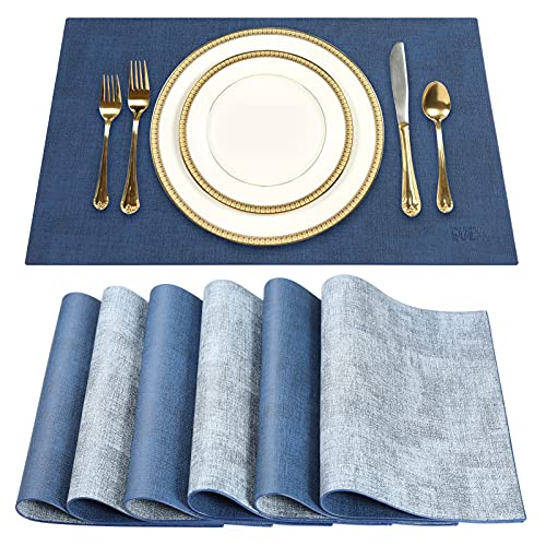 SUEH DESIGN Leather Placemats Set from Amazon