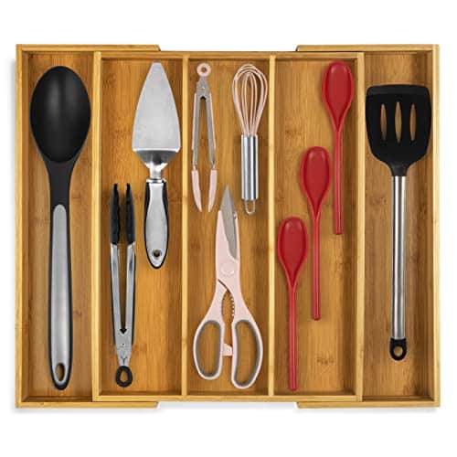 Premium Bamboo Silverware Organizer from Amazon