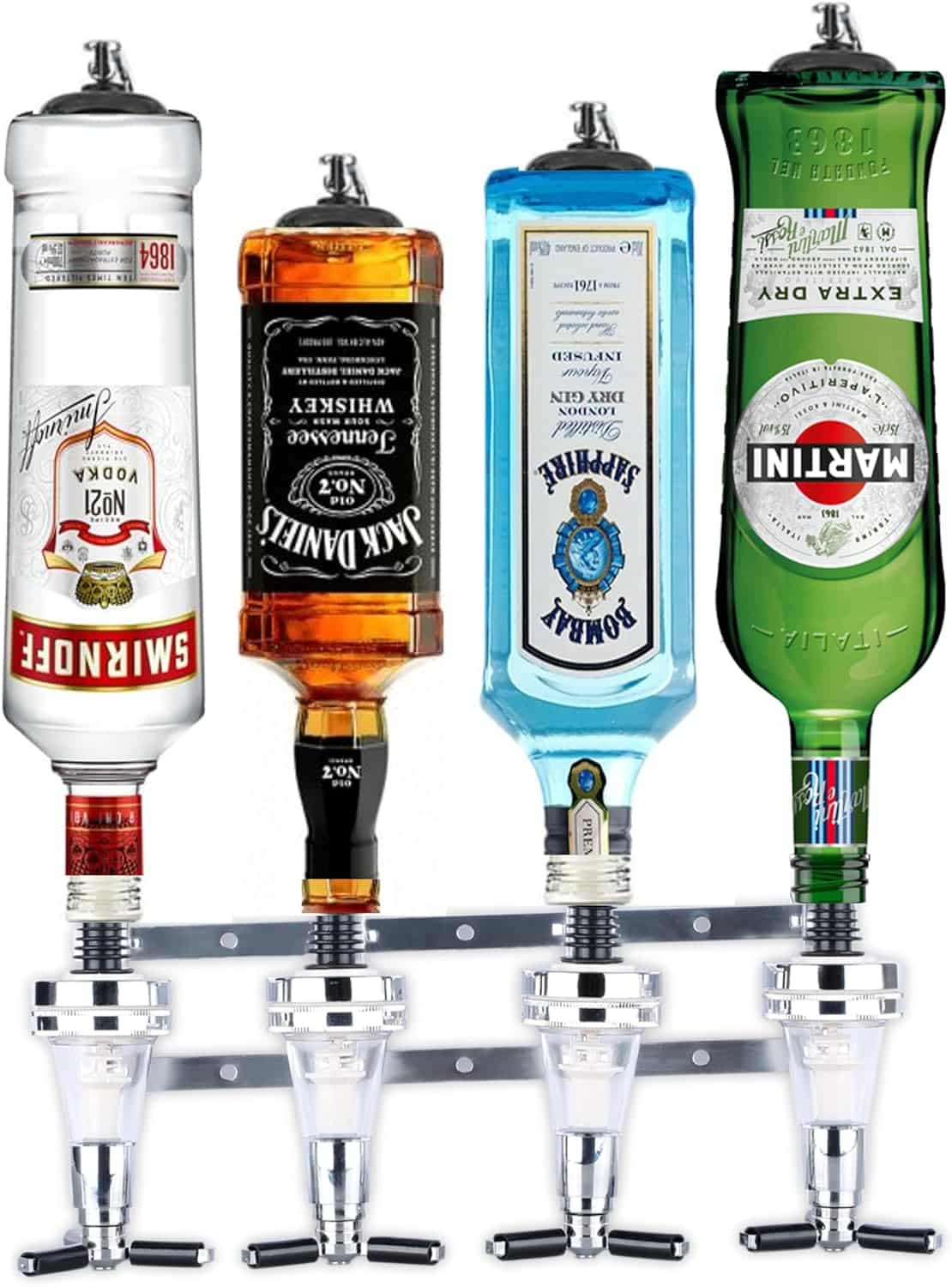 Barbarian Liquor Dispenser For Home Bar 4/6 Bottle Wall Mounted