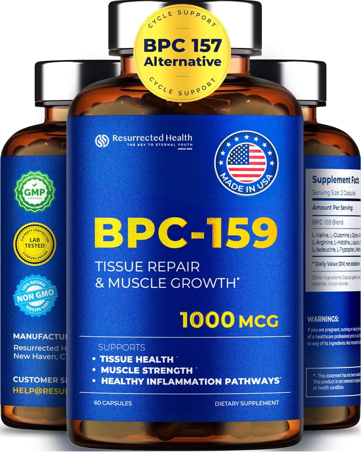 Ressurected Health BPC 157 Alternative - High Potency BPC-159 for Muscle & Workout Recovery