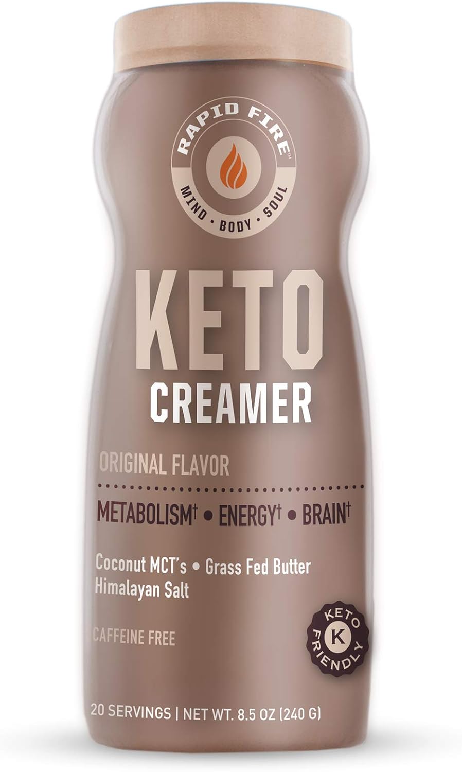 RAPID FIRE Ketogenic Creamer with MCT Oil for Coffee or Tea