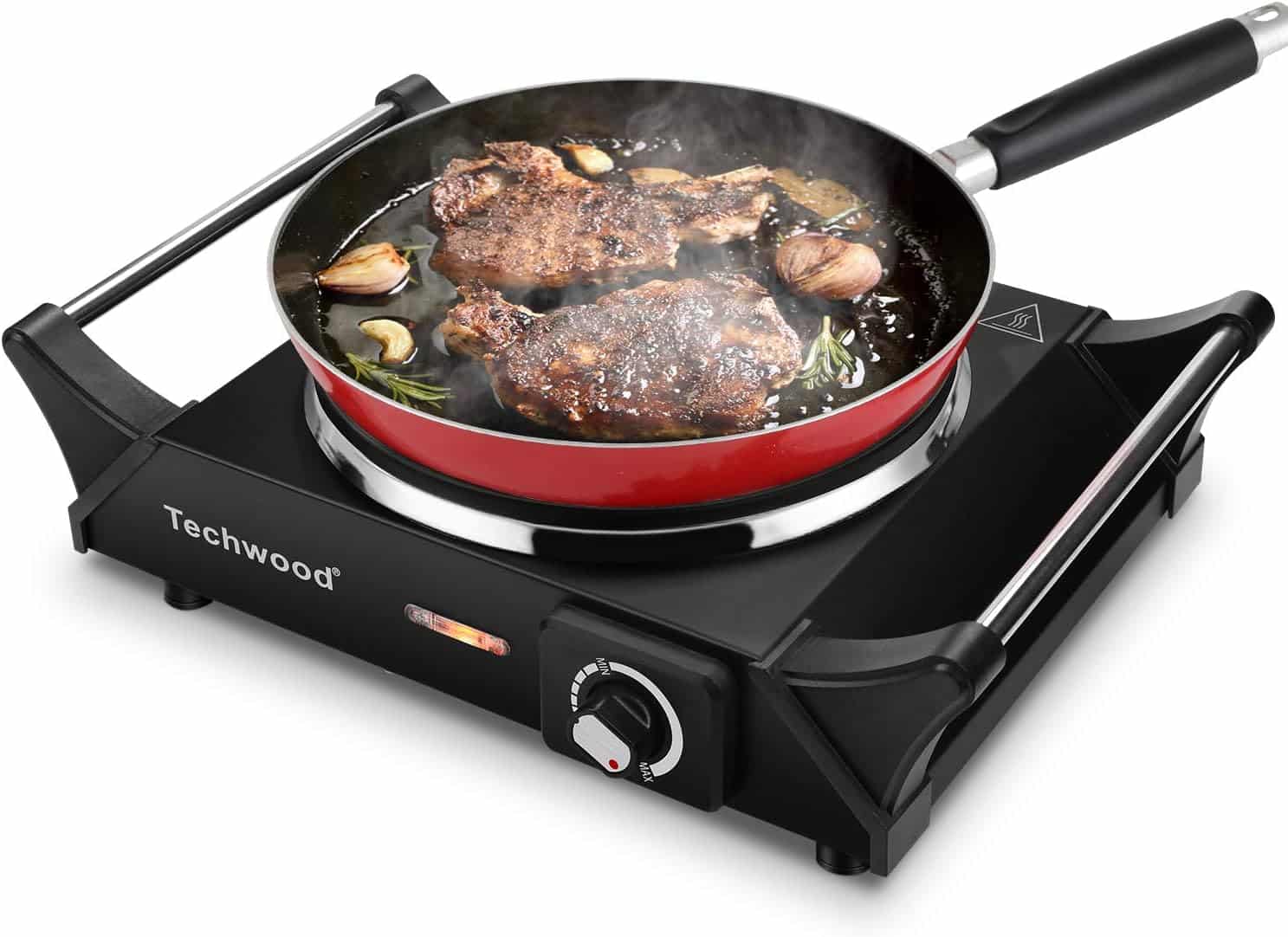 Countertop Single Burner with Adjustable Temperature & Stay Cool Handles