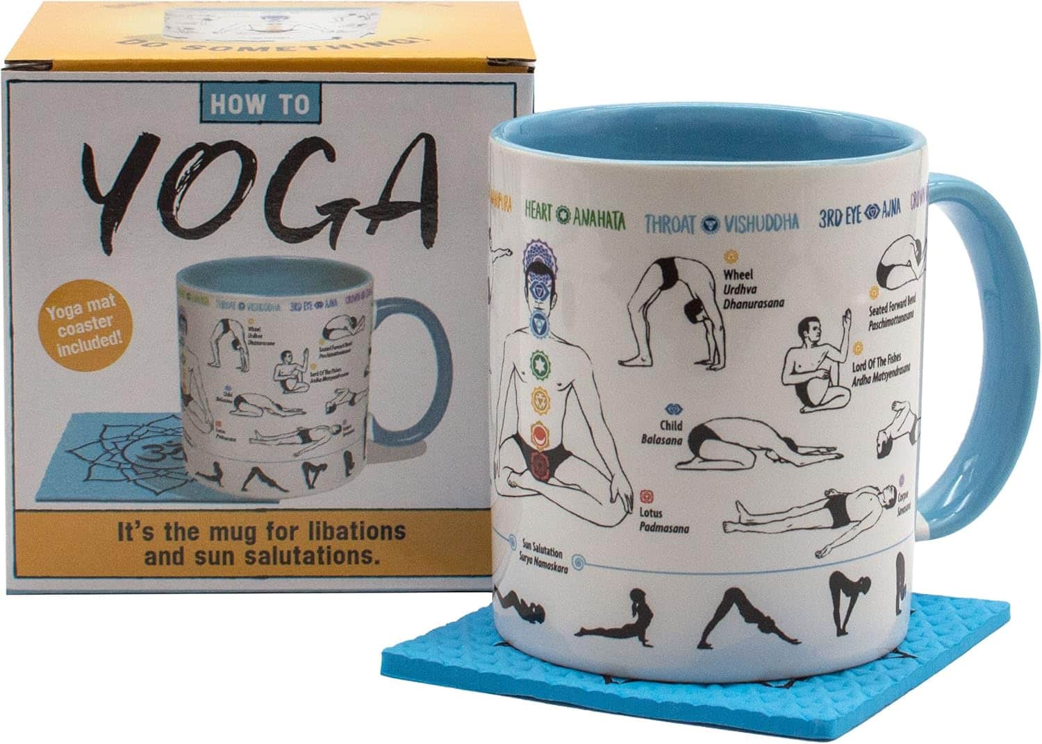 Yoga Coffee Mug - Learn Yoga Poses While You Drink Your Coffee