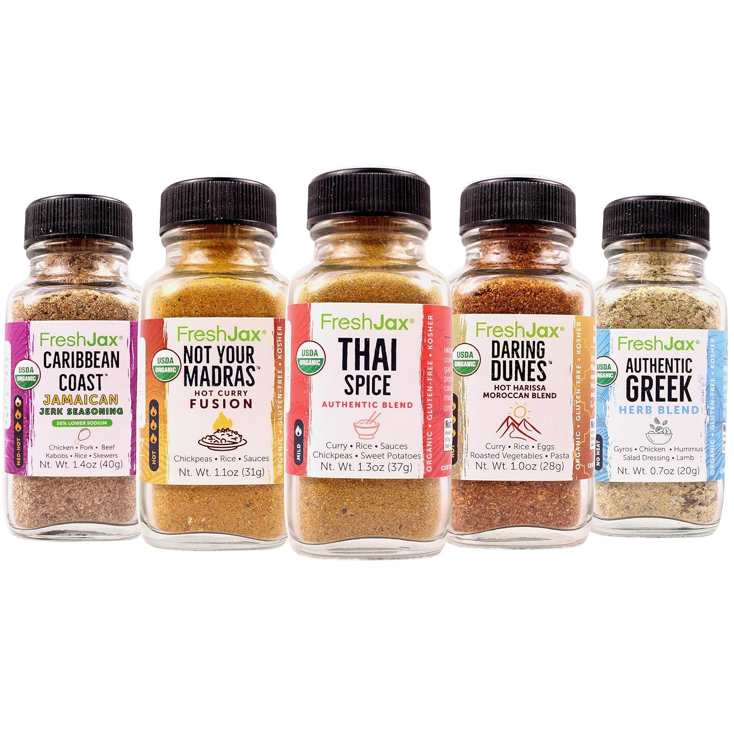 5 Sampler Sized Organic Spices and Seasonings