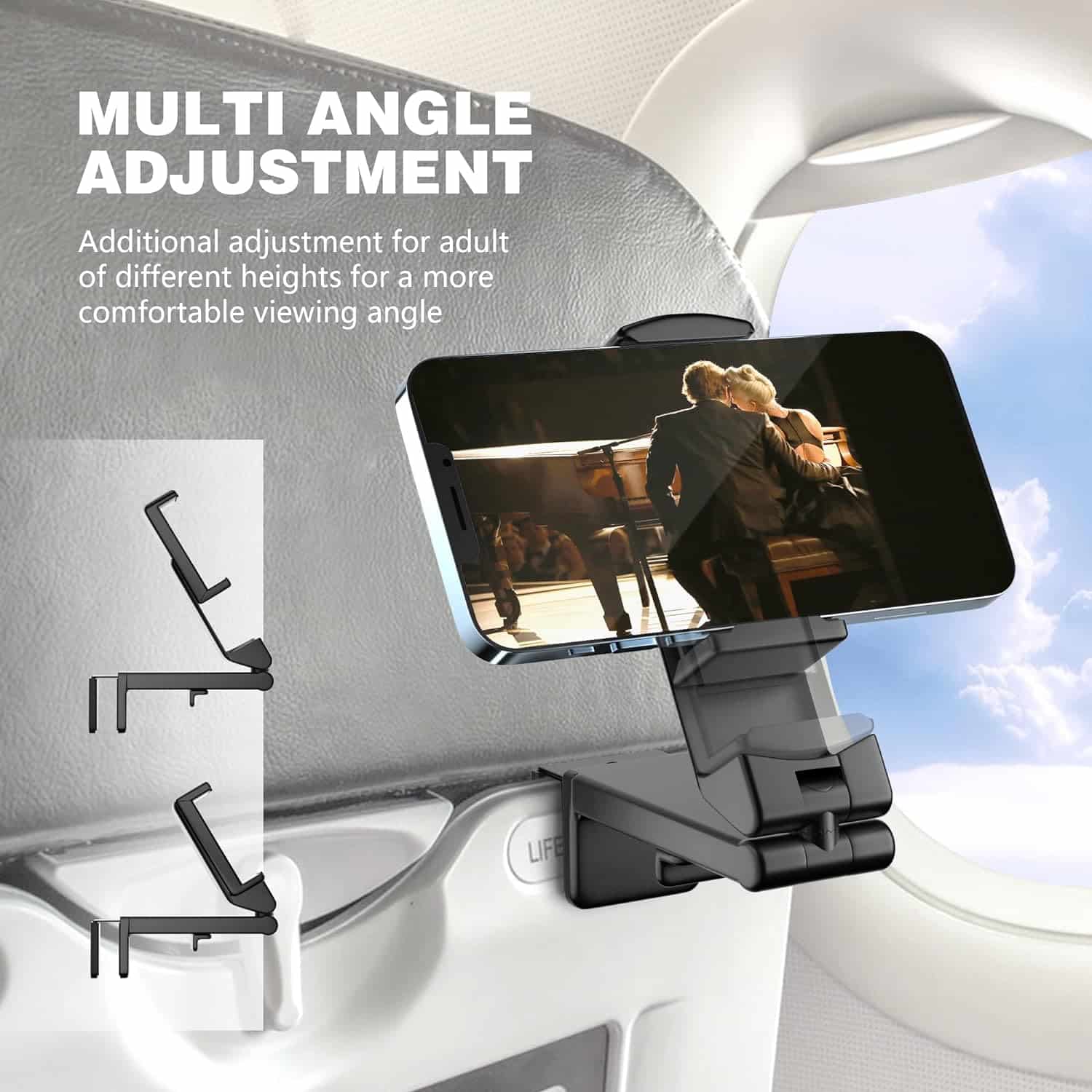 Perilogics Universal in Flight Airplane Phone Holder Mount